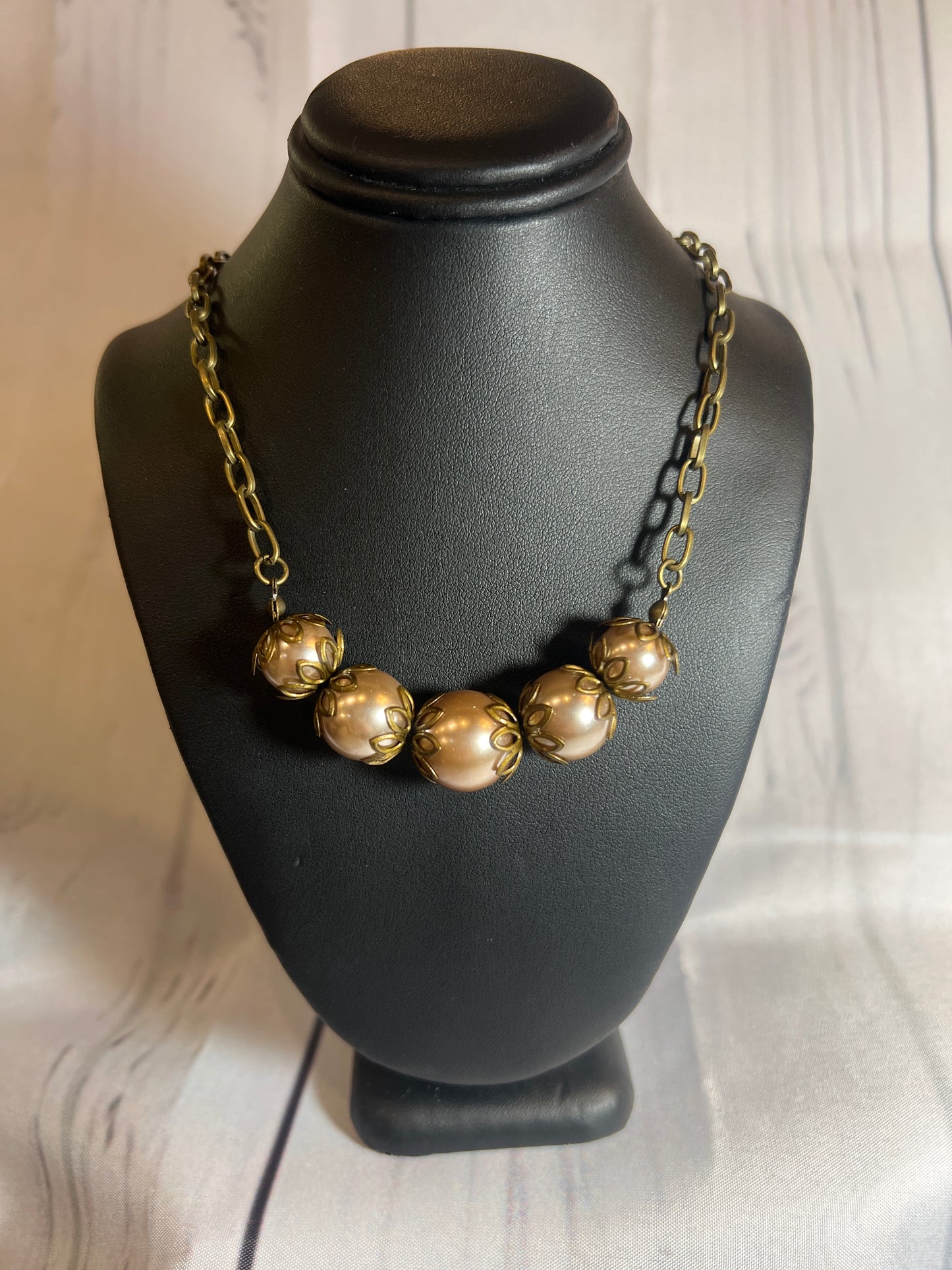 Large brown pearl necklace