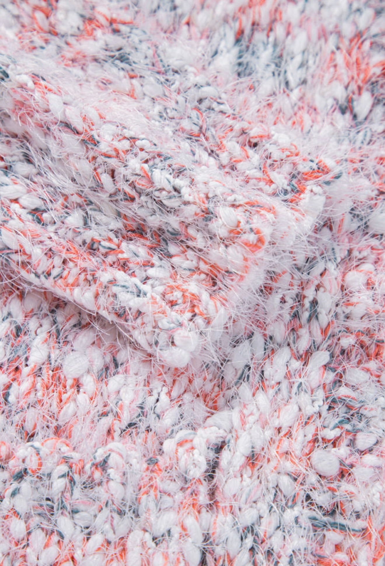 Long sweater w/ pink gray white