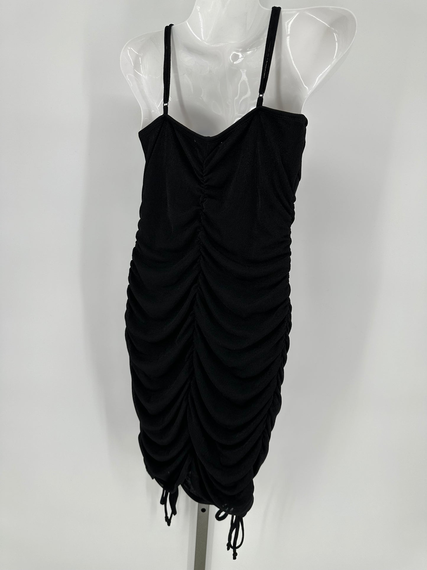 Black Dress with front String Tie Accent