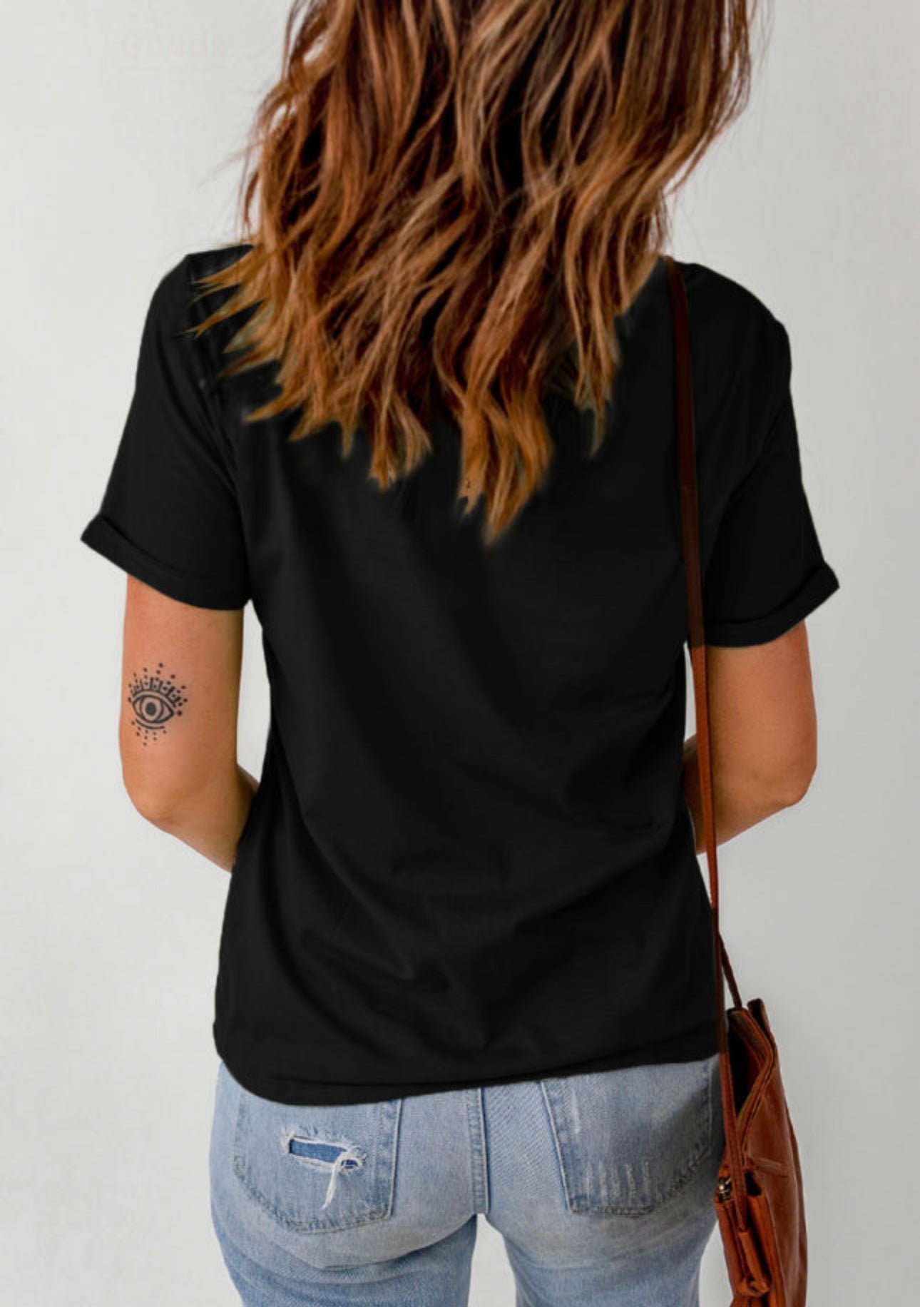 Black Shirt with Pink Sequin Bow