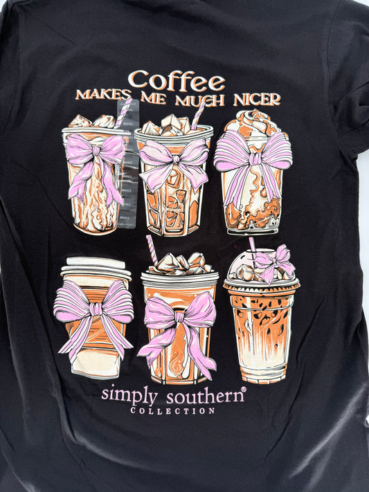 SS Coffee Makes Me Nicer Long Sleeve T