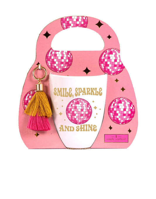 SS Smile Sparkle and Shine Mug Set with Key Ring