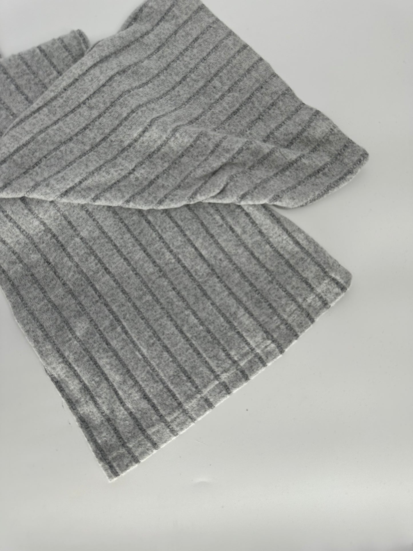 Gray Soft Ribbed Bell-Bottoms