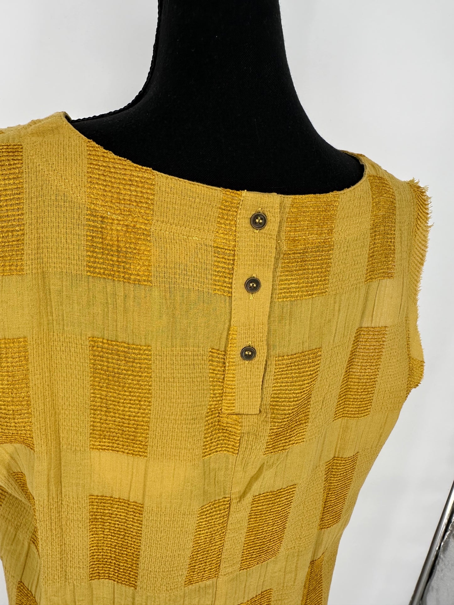 Umgee Green Yellow Sleeveless Dress