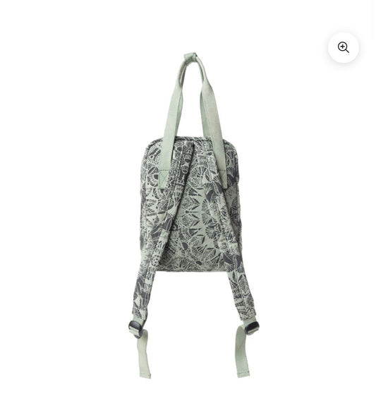 MY8 MYRA BRAND Juniper Sage Backpack Purse with Forrest Lace Details