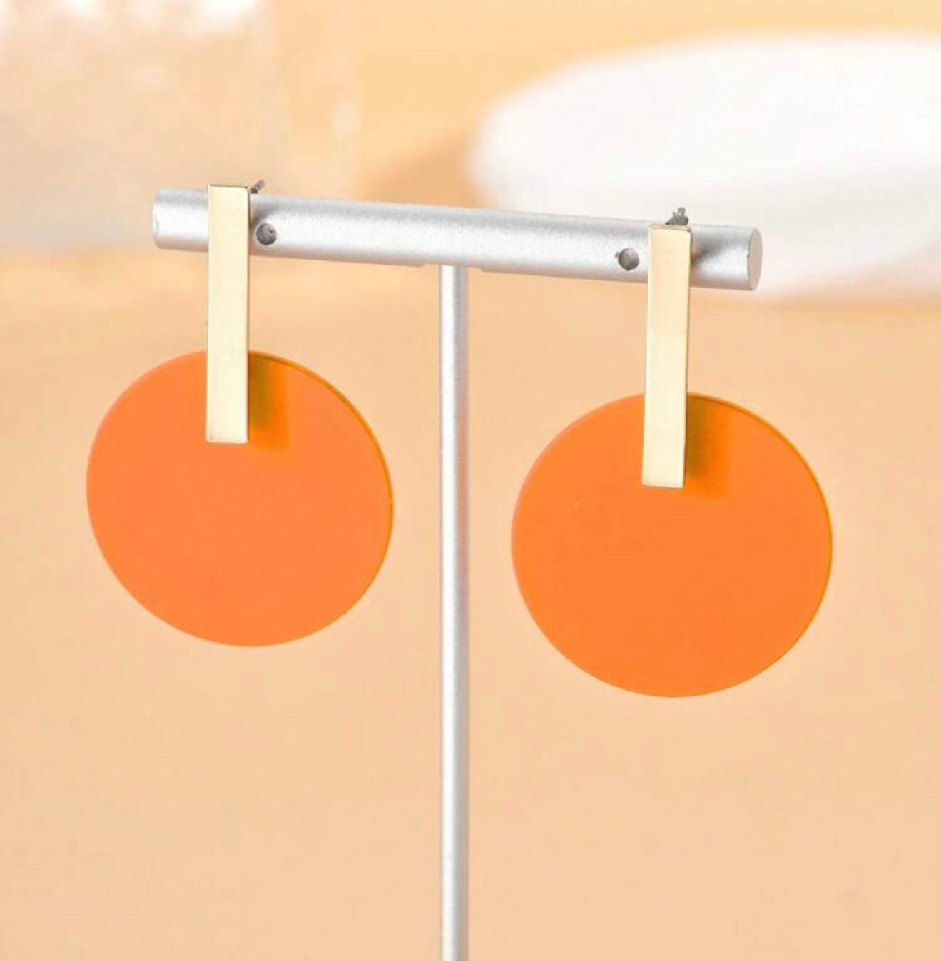 Tennessee Orange Disc Earrings