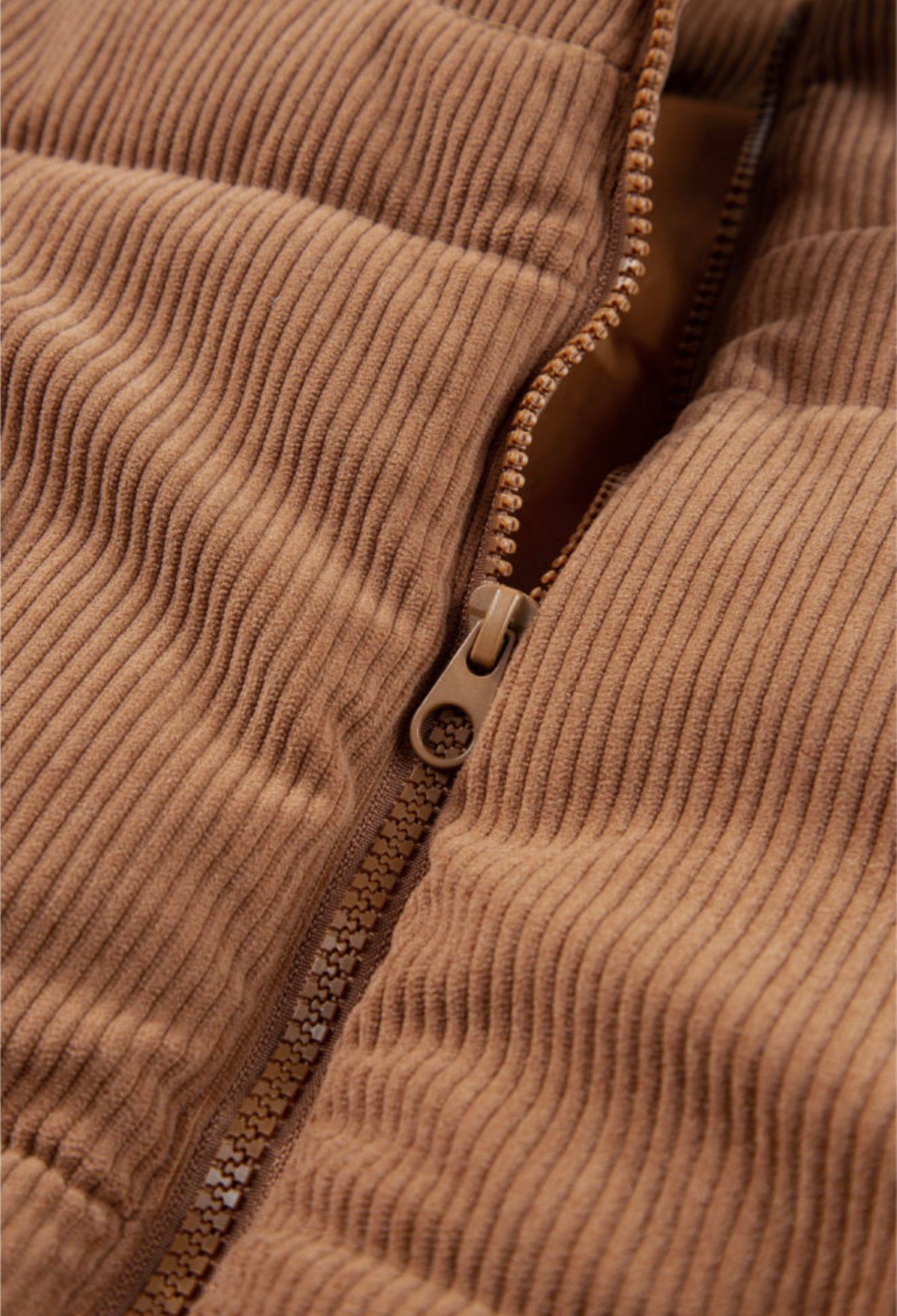 Brown corduroy zip up vest