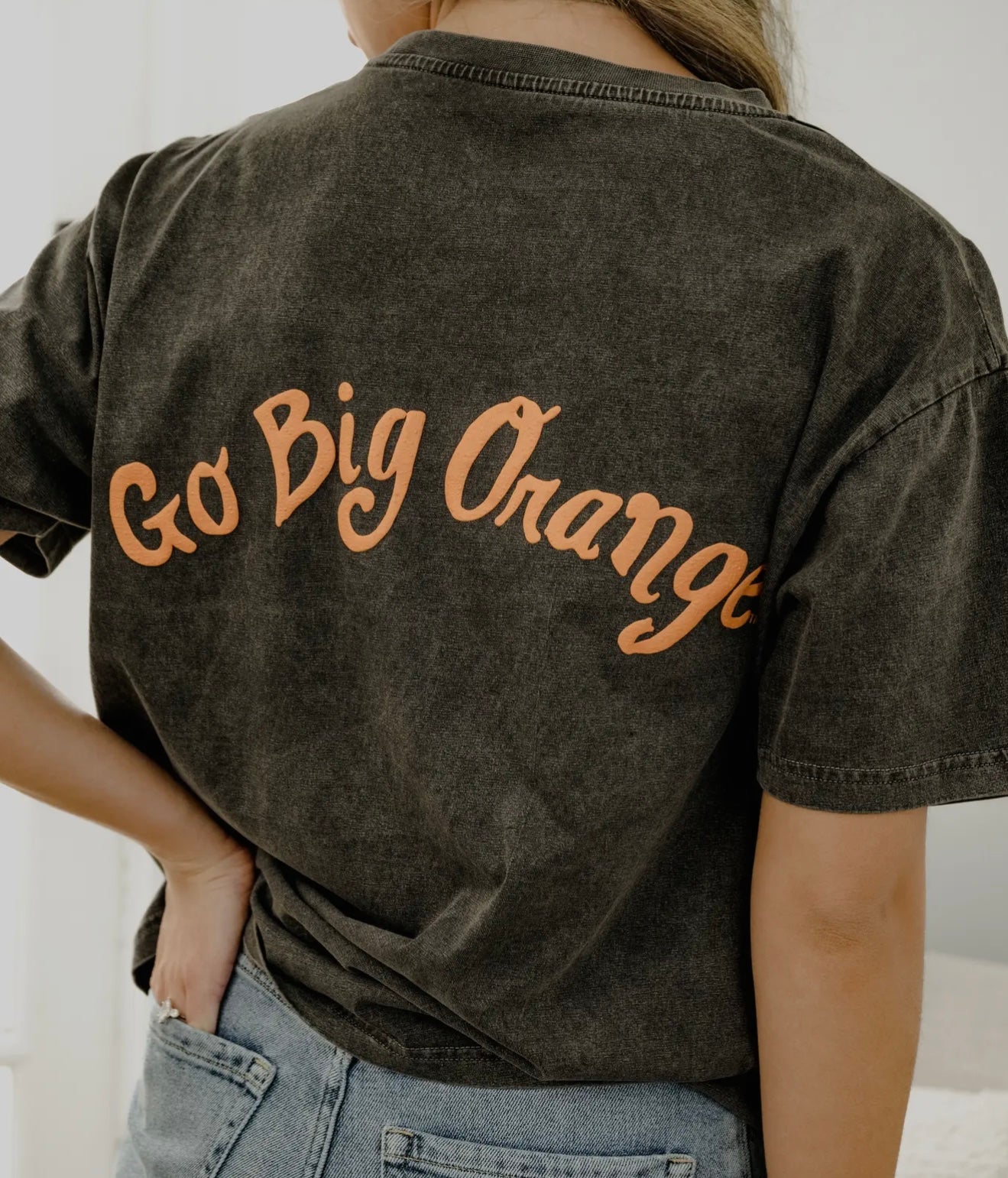 Vols Go Big Orange Acid Wash T Shirt