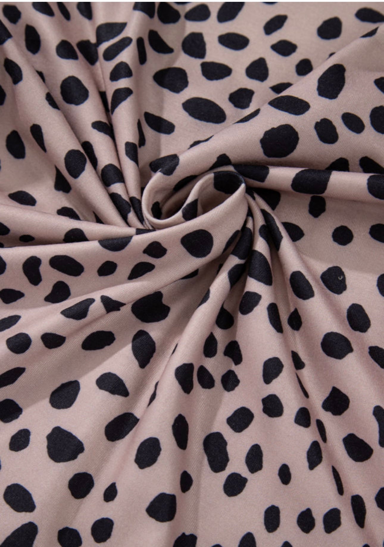 Tan Bodysuit with Black Spots