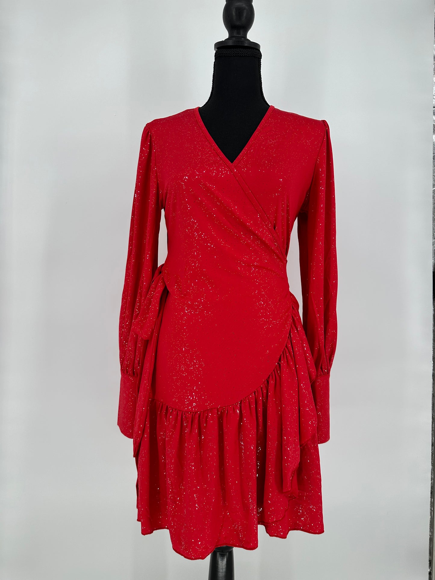 Red Glitter Holiday Dress