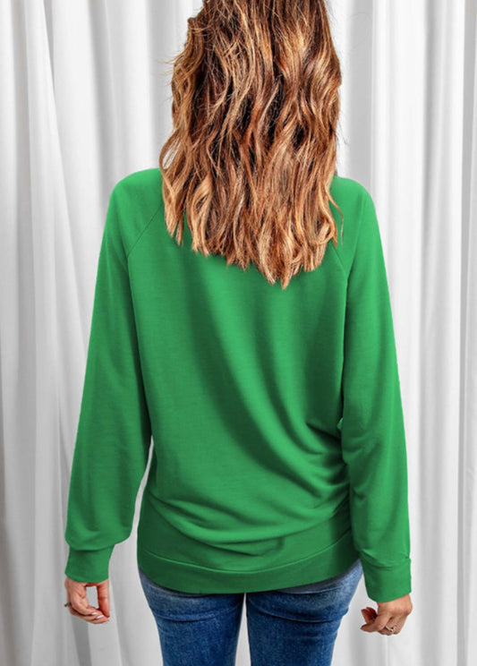 Green Lucky French Terry Sweatshirt