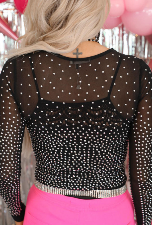 Black Bling Body Suit - Ivy's Gifts & Boutique