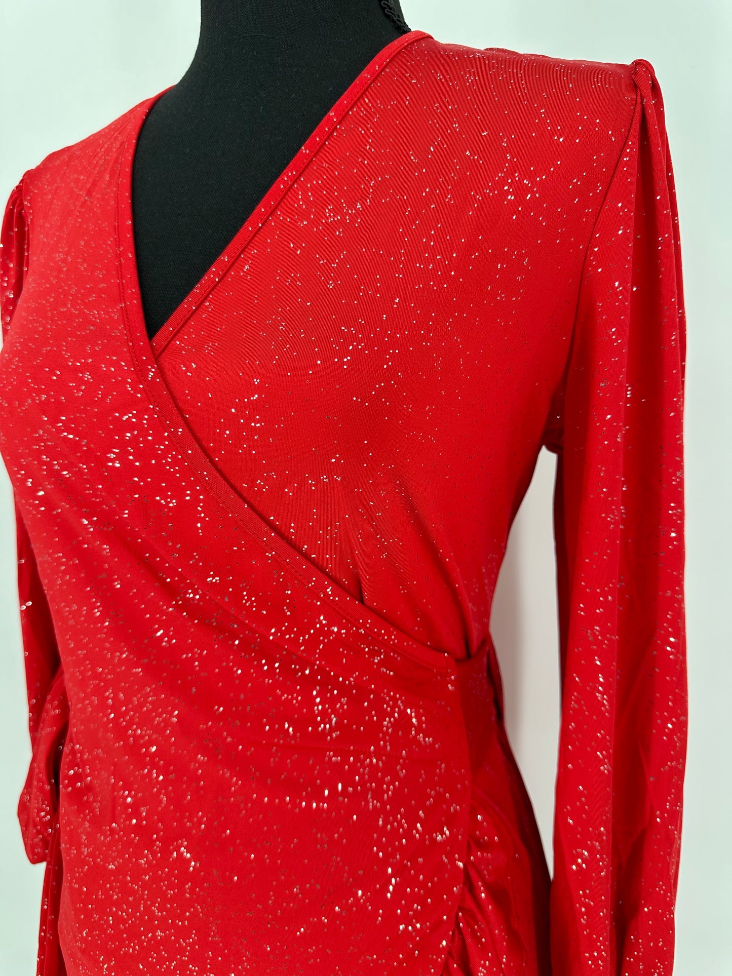 Red Glitter Holiday Dress