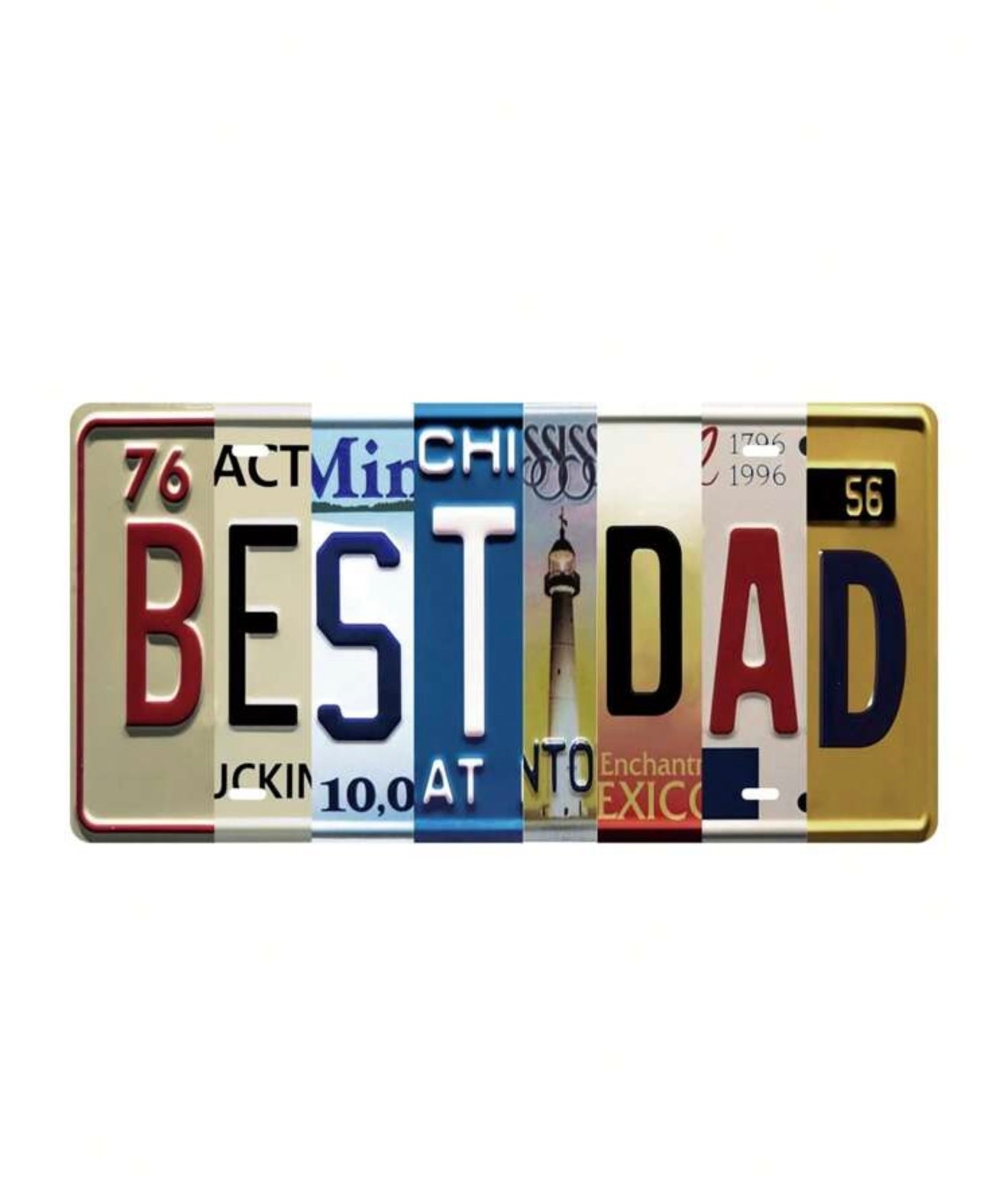 Best Dad Metal “Vintage” look License Plate