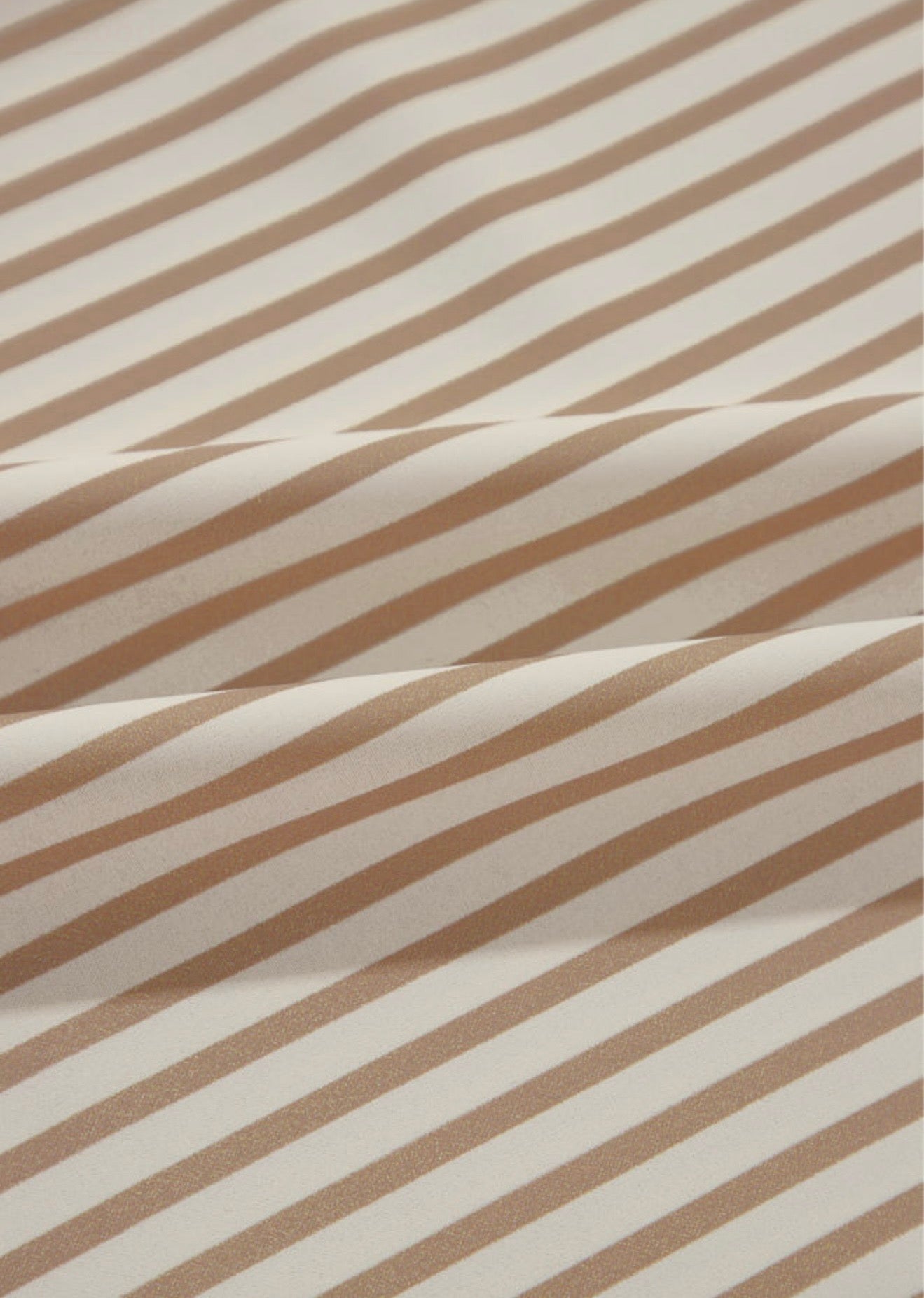 Khaki striped wide leg, drawstring pants