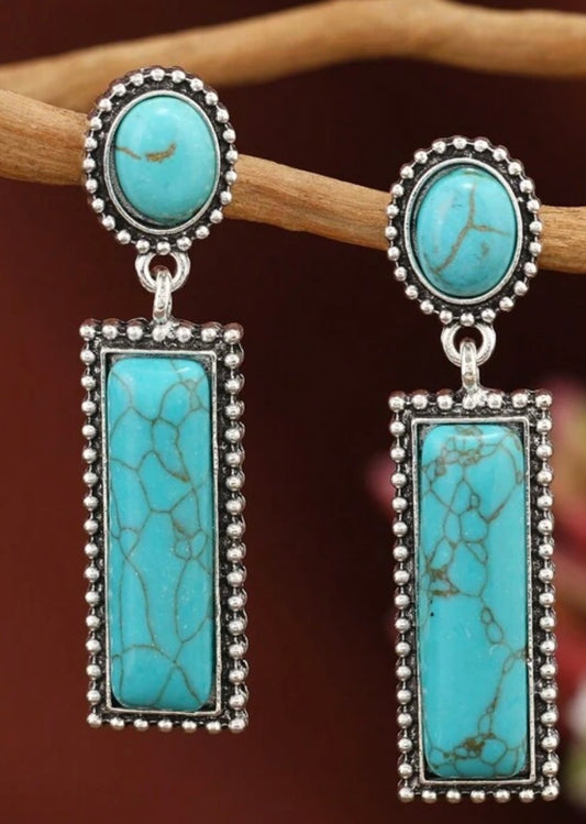 Faux Turquoise Earrings