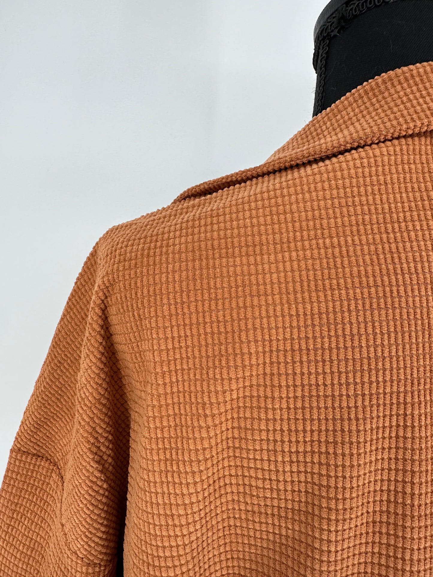 Brown Textured Fabric Shirt/Jacket