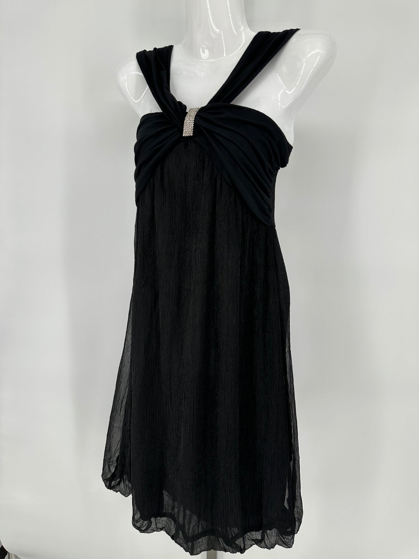 Black Dress with Sparkly Accent Piece