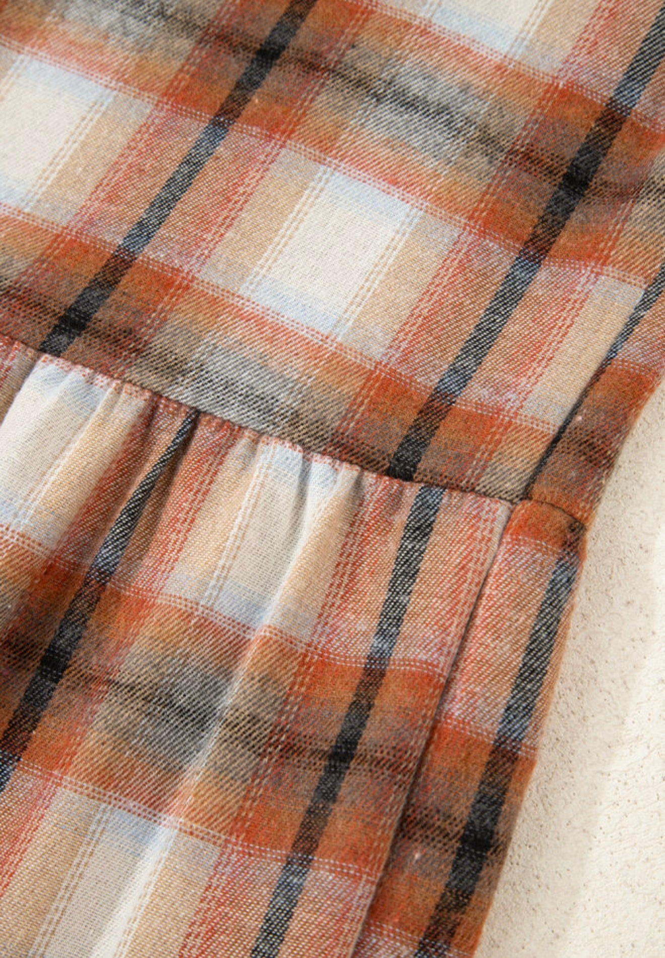 Plaid Flannel Button Front Dress