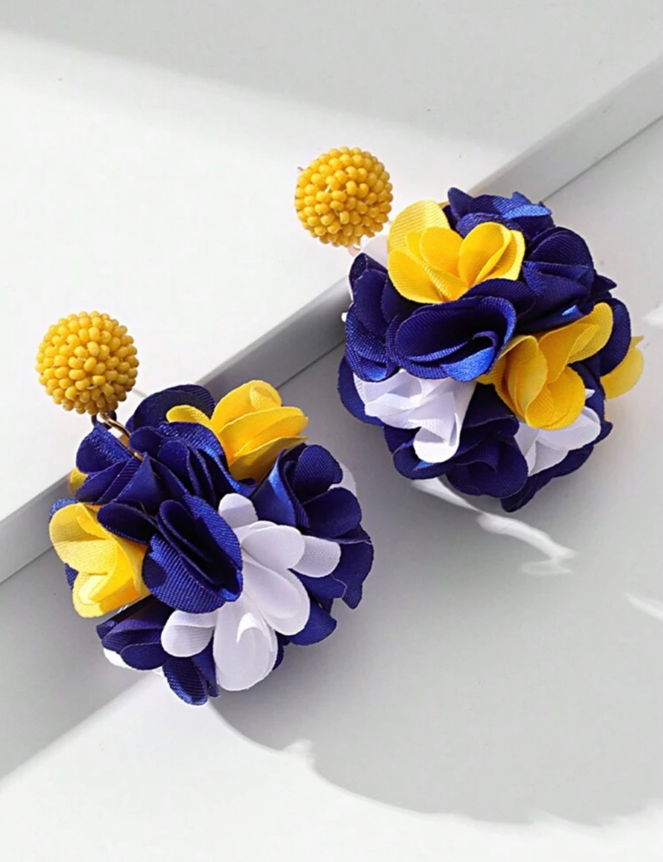 Blue and Gold Spirit Earrings