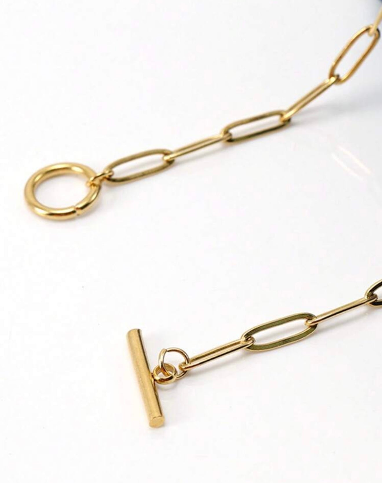 Paper Clip Link Necklace (Fade and Water Resistant)