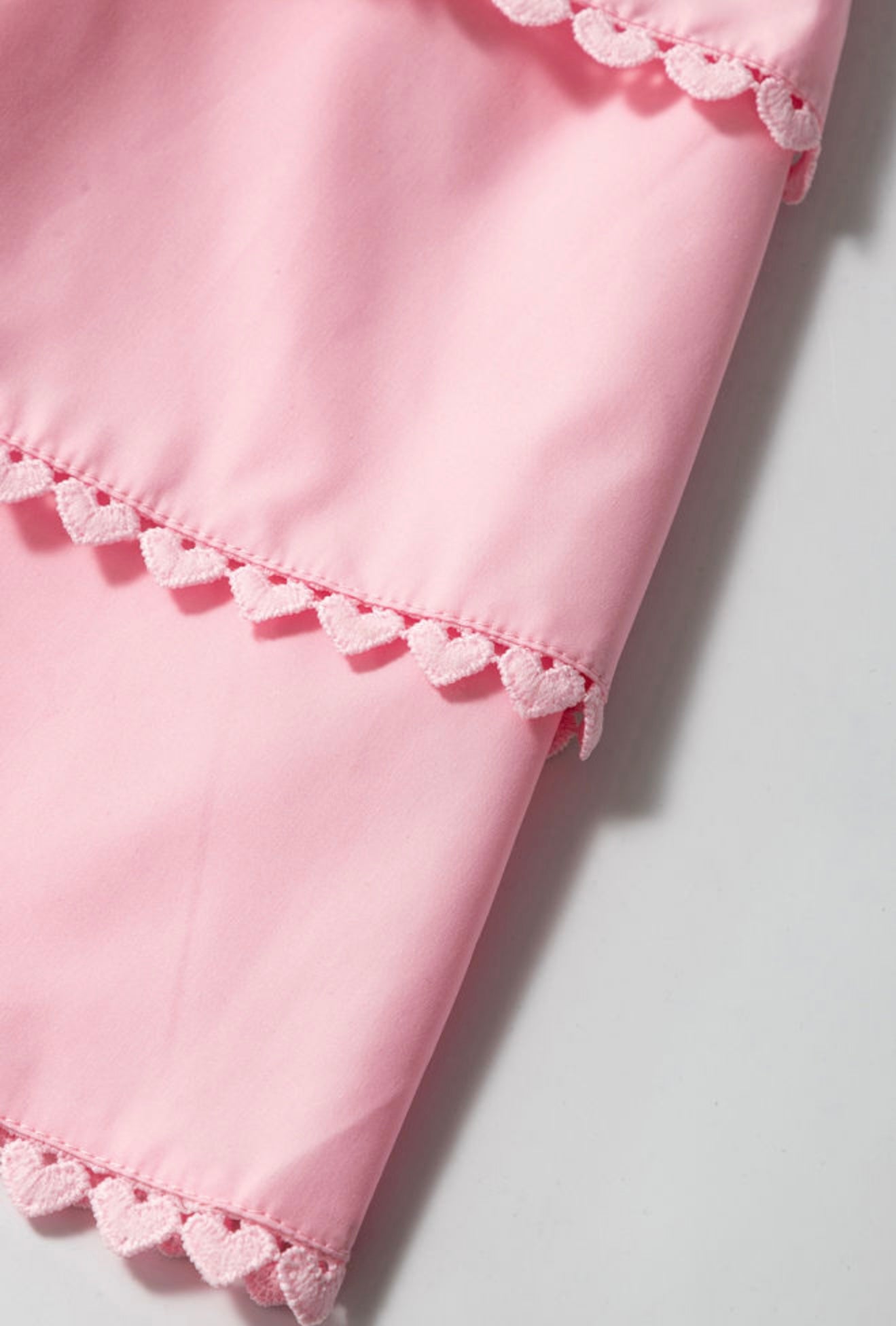 Pink Ruffle Top with Heart Trim