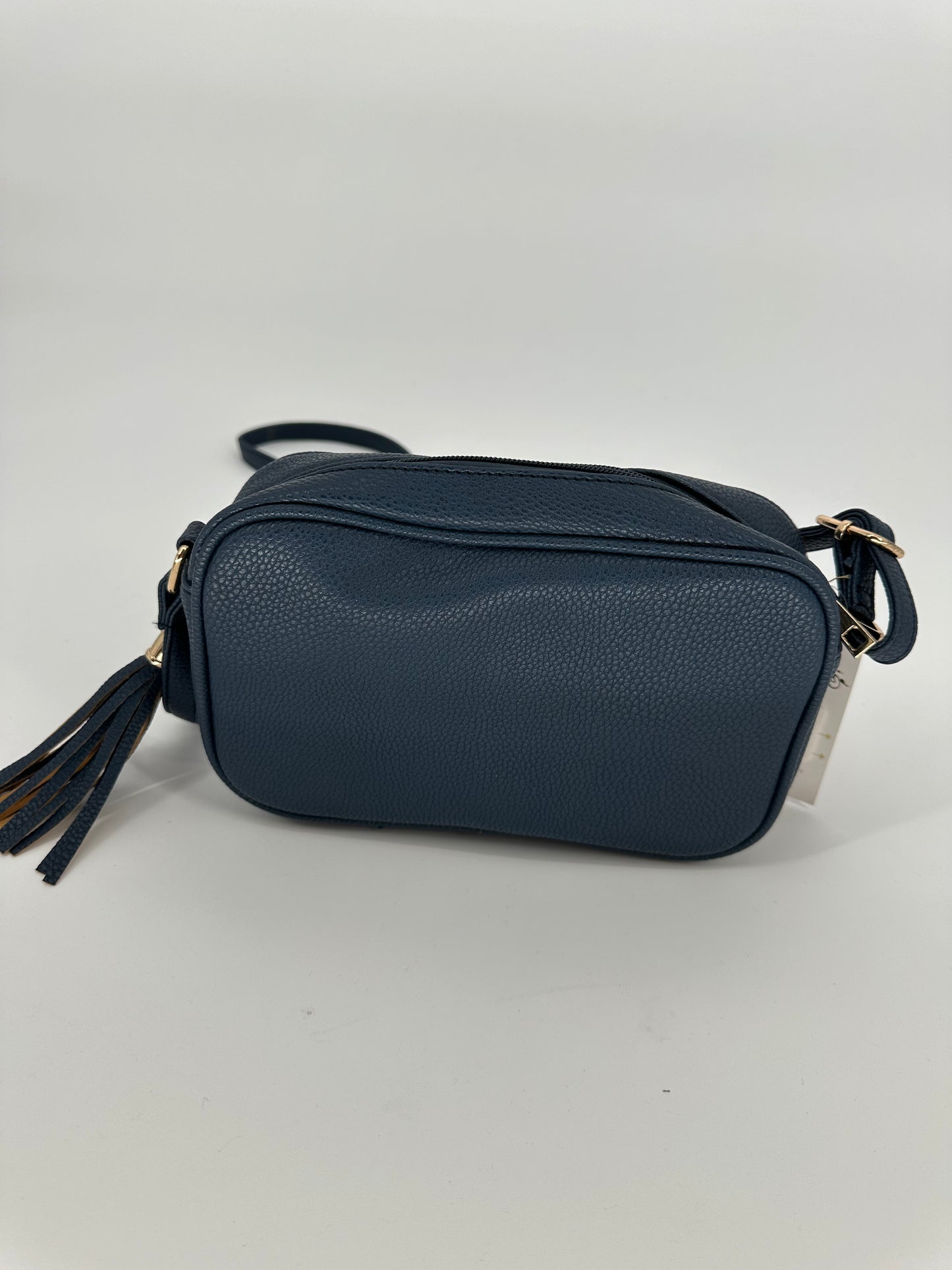 Navy Crossbody Purse with Zip Closure