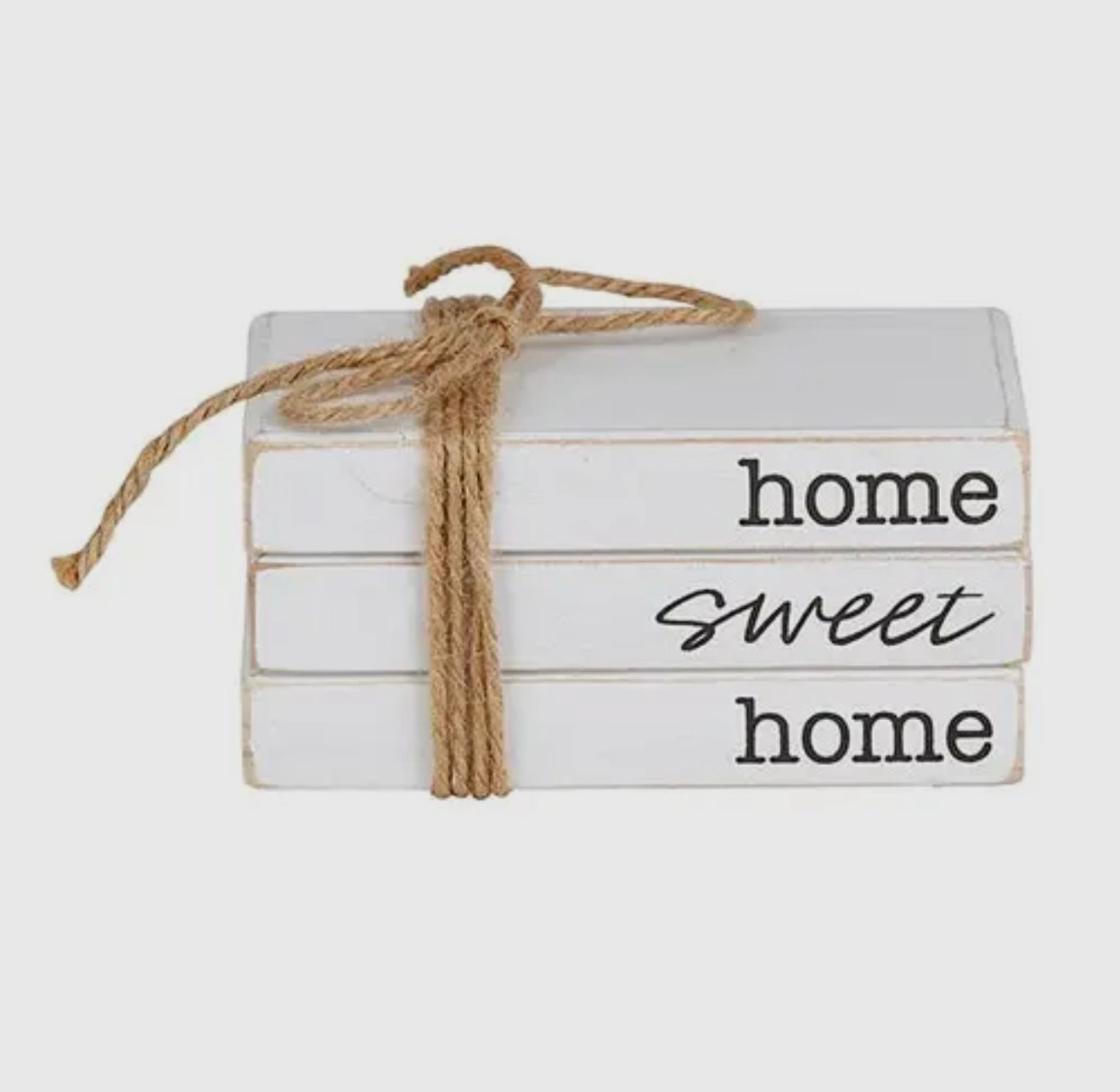 Home Sweet Home Wooden Book Stack