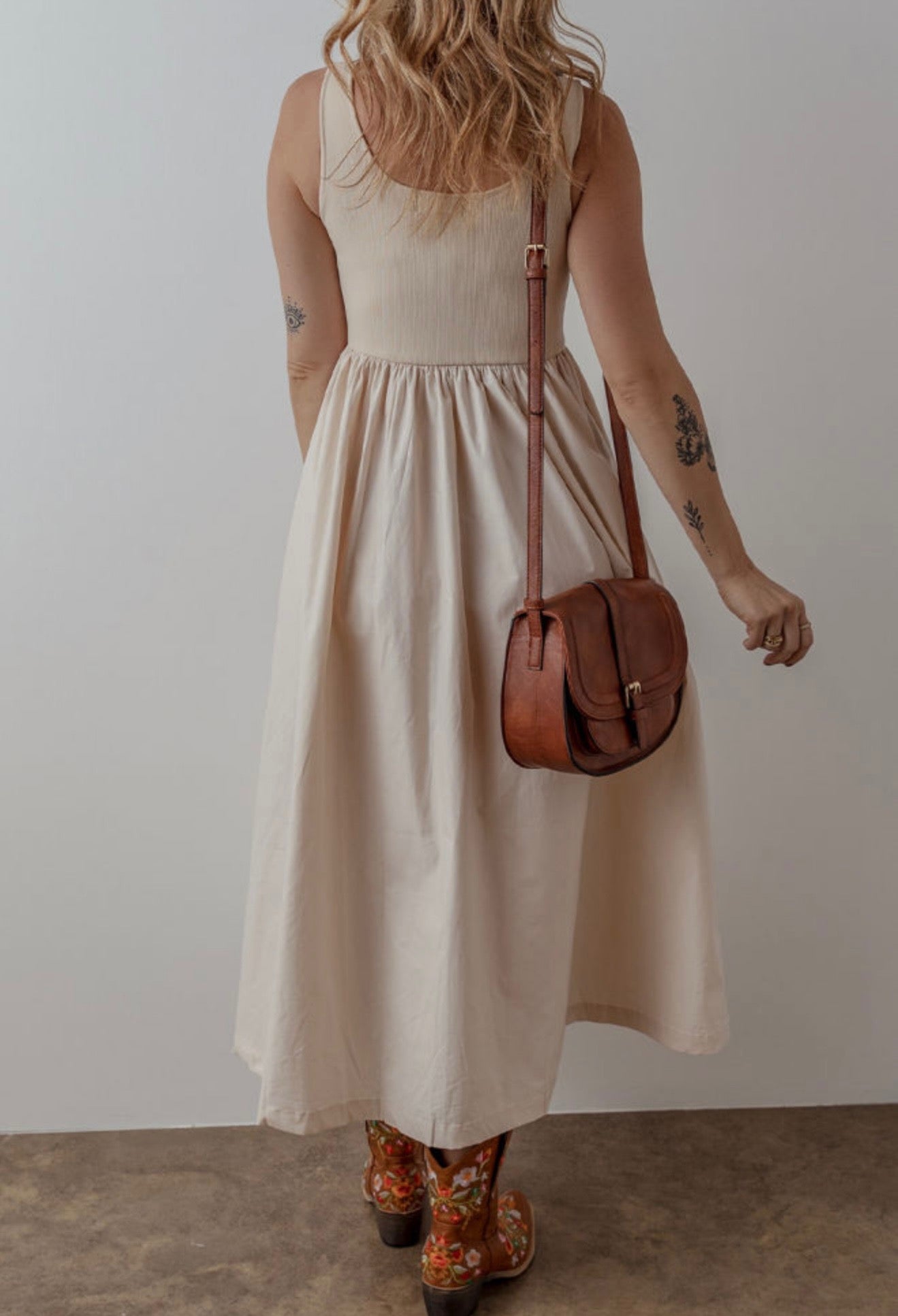 Tan Tank Style Maxi Dress