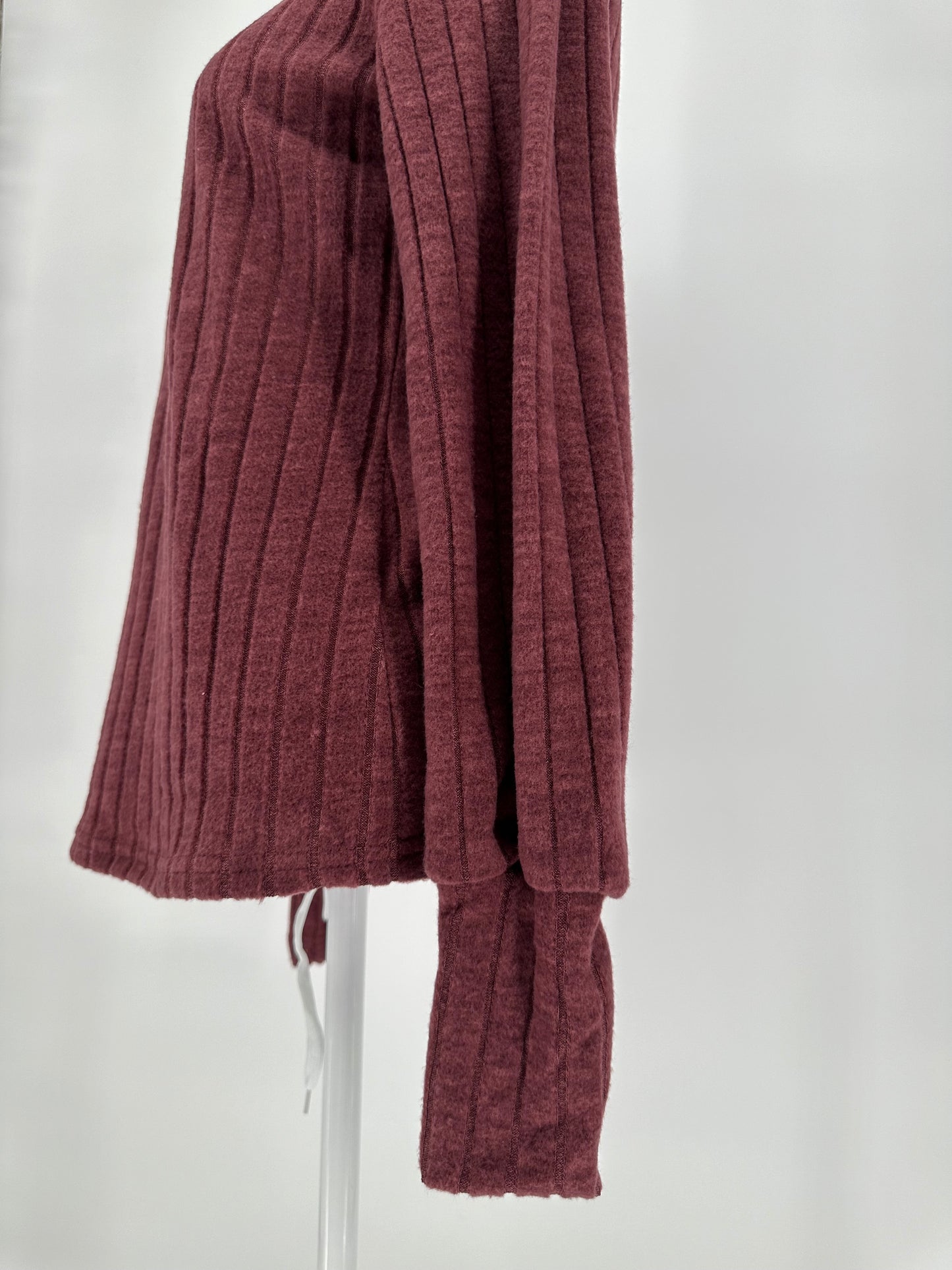 Mauve Buttery Soft Ribbed Long Sleeve Top