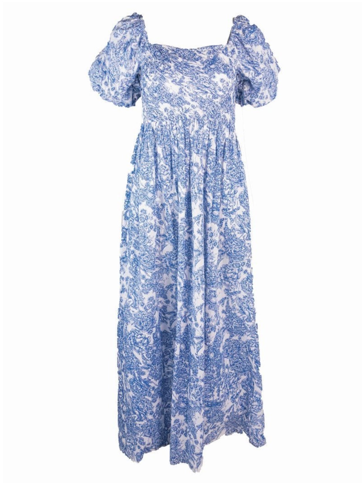 SS Blue and White Maxi Dress