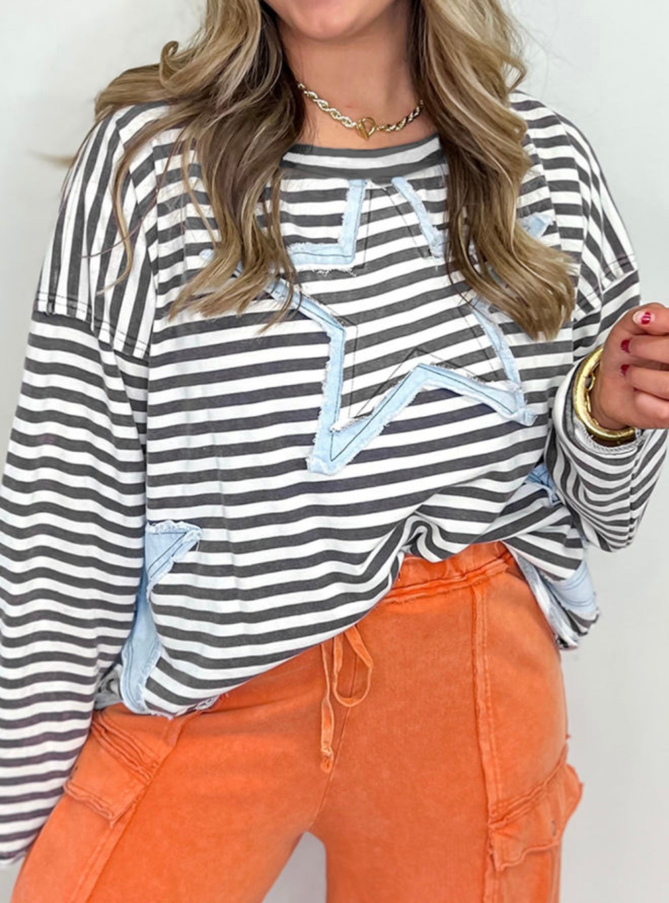 Striped Star Top