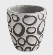 Circle Design Clay Pot