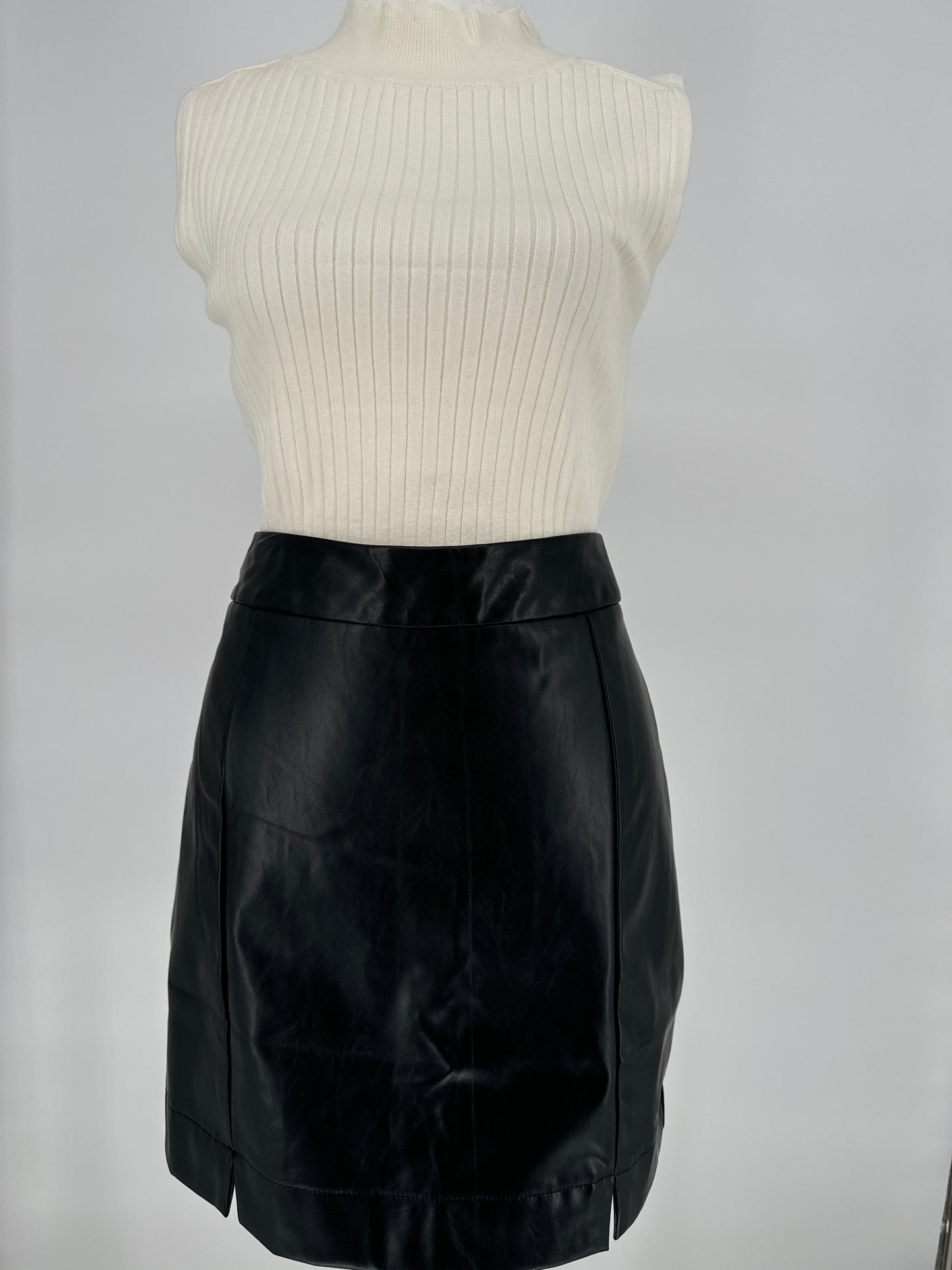 Black Pleather Skirt