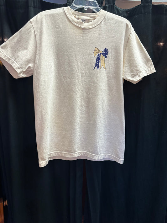 Seymour Eagles T Shirt with Bow Details Comfort Colors Brand