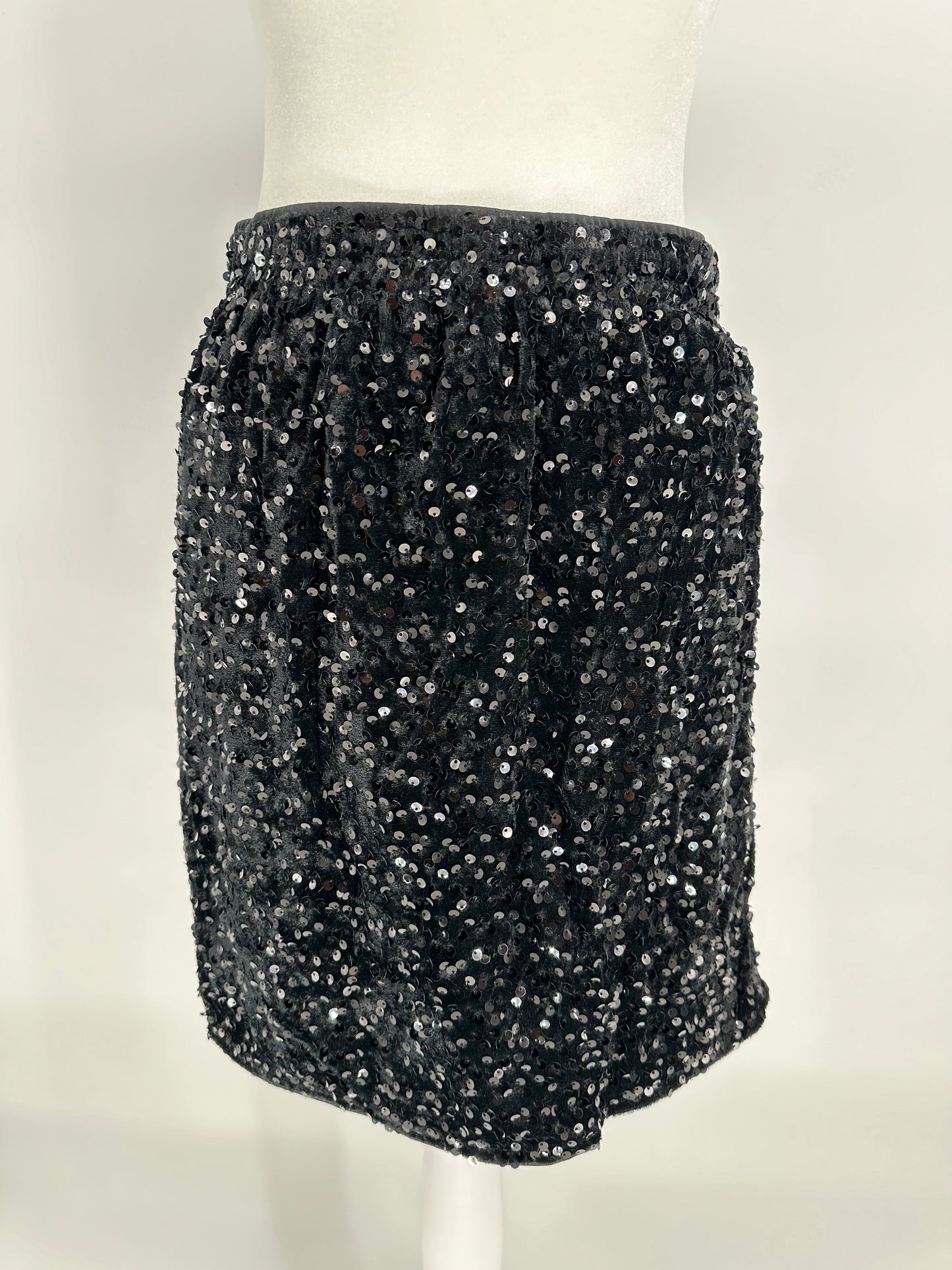 Black Sequin Skirt