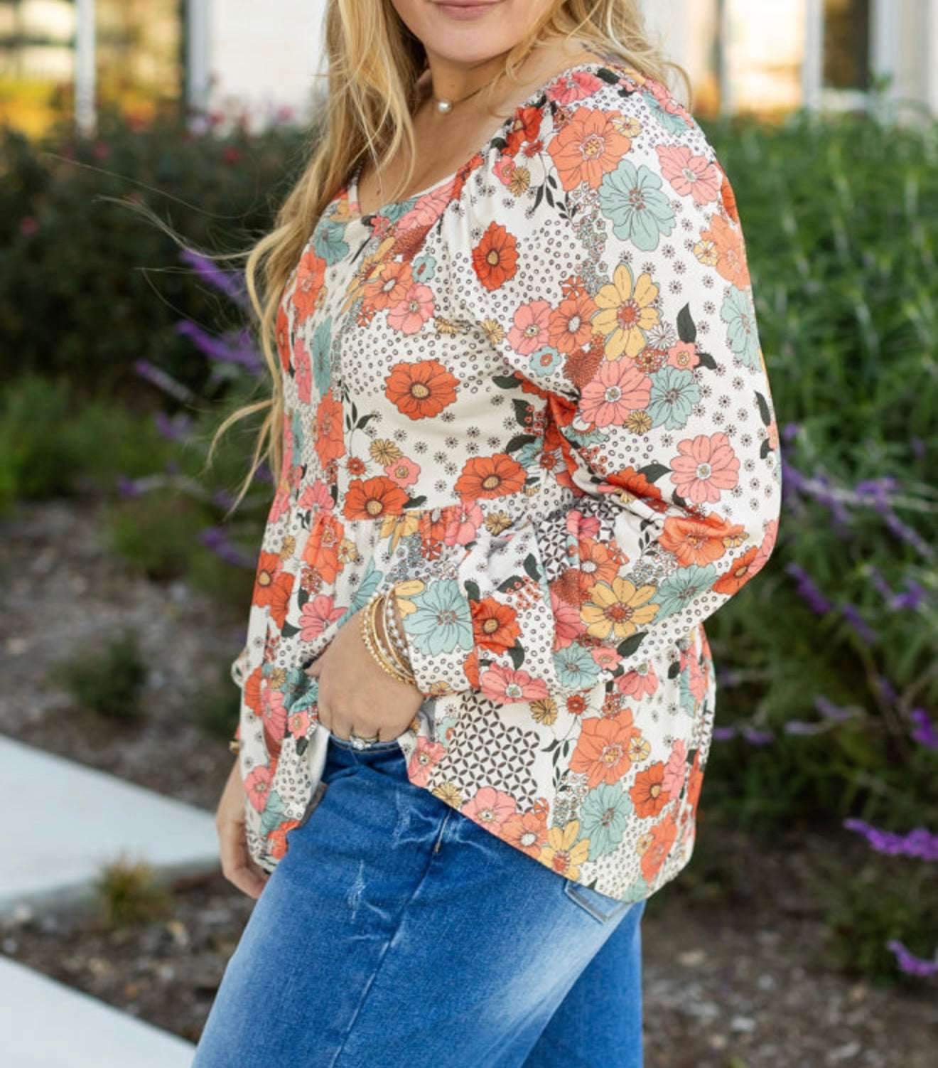 Floral Print multi Color Top
