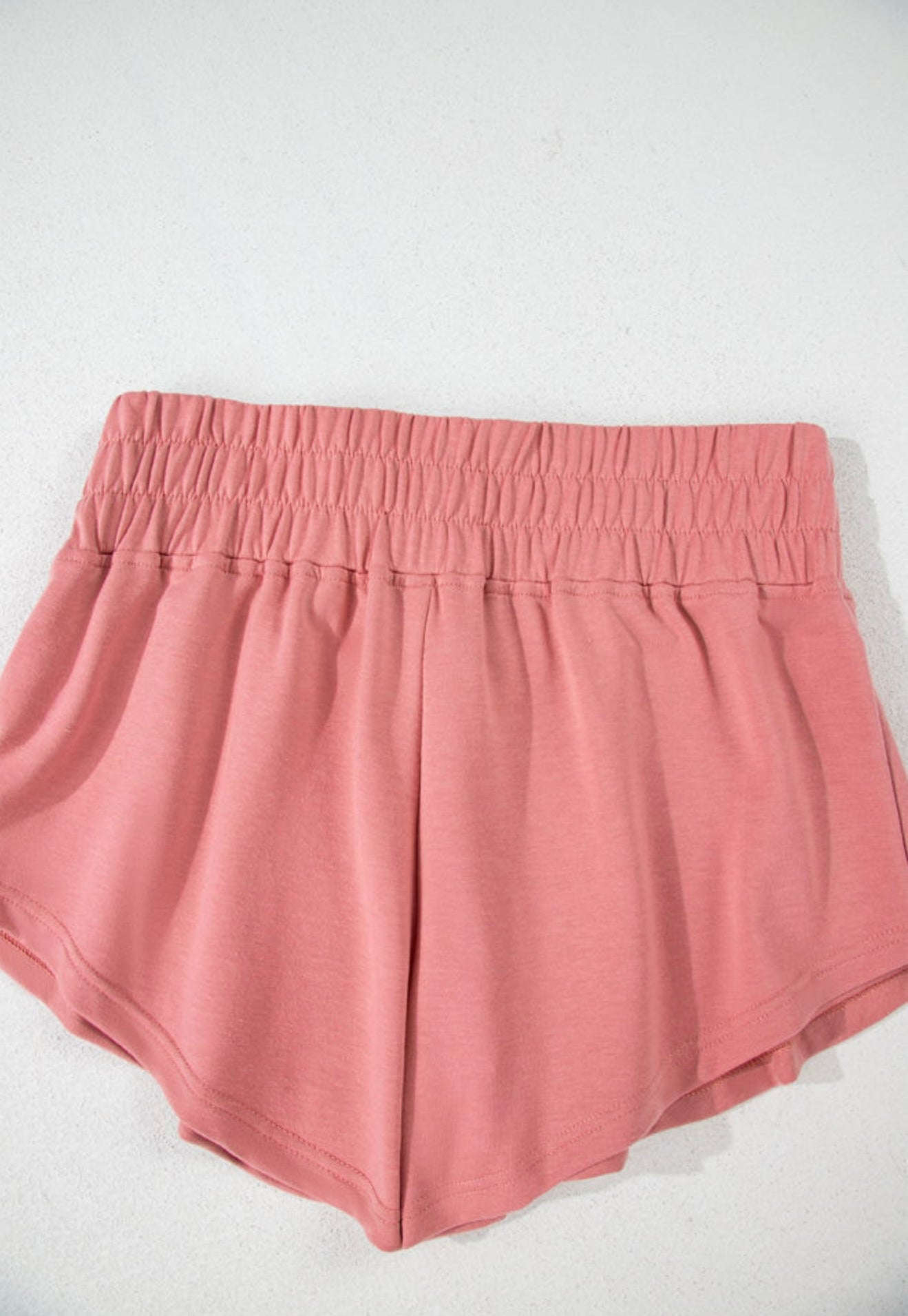 2 Piece Short Set with Wide Elastic Waist and Cropped Top