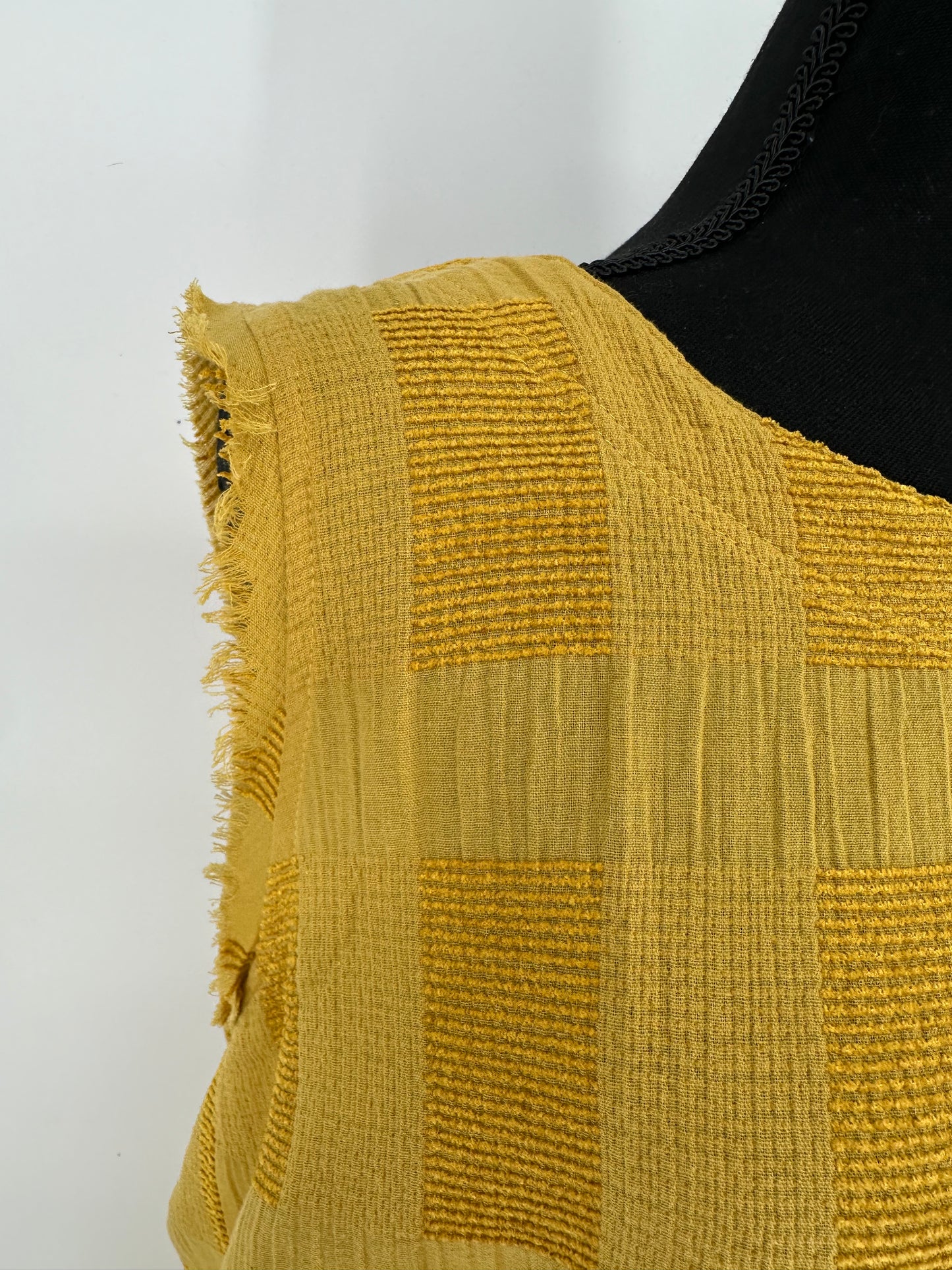 Umgee Green Yellow Sleeveless Dress