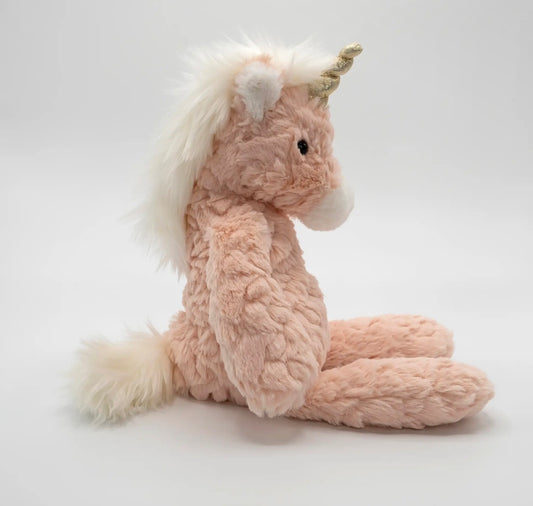 Large Ivy's Gifts & Boutique PBU Putty Blush Color Unicorn soft toy, plush and cuddly with a whimsical unicorn design.