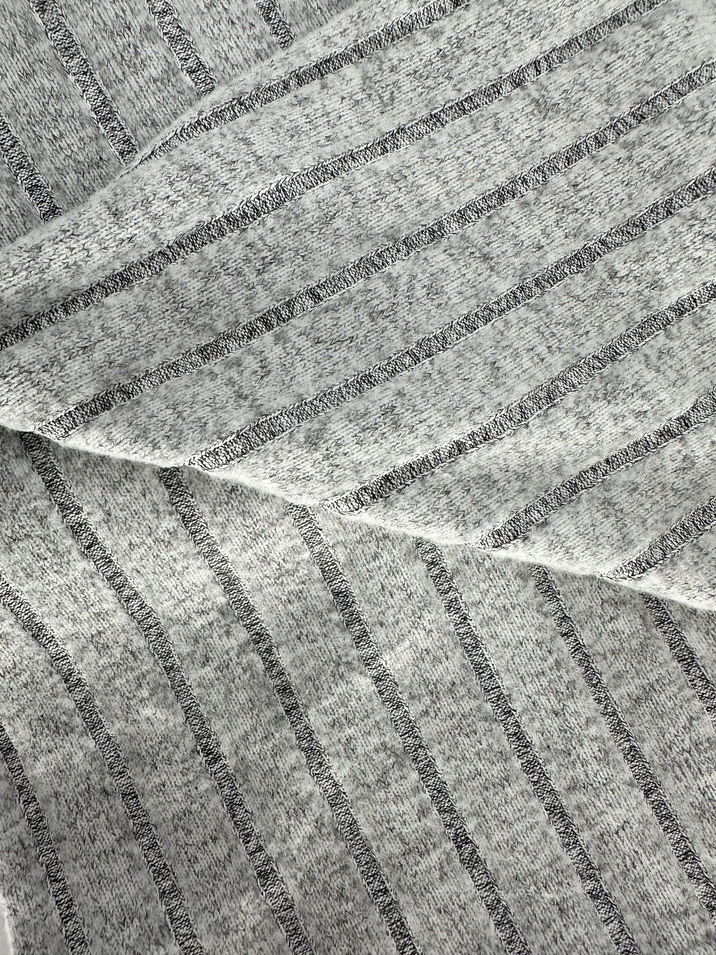 Gray Soft Ribbed Bell-Bottoms