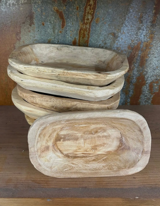 Small Wooden Dough Bowl