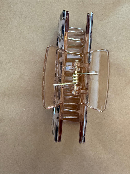 A138 Marble Stone Design Large Claw Clip