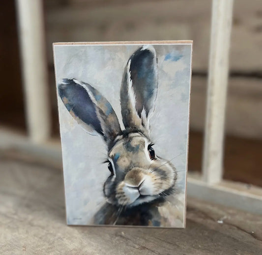 Cute Bunny Rabbit Block Decor