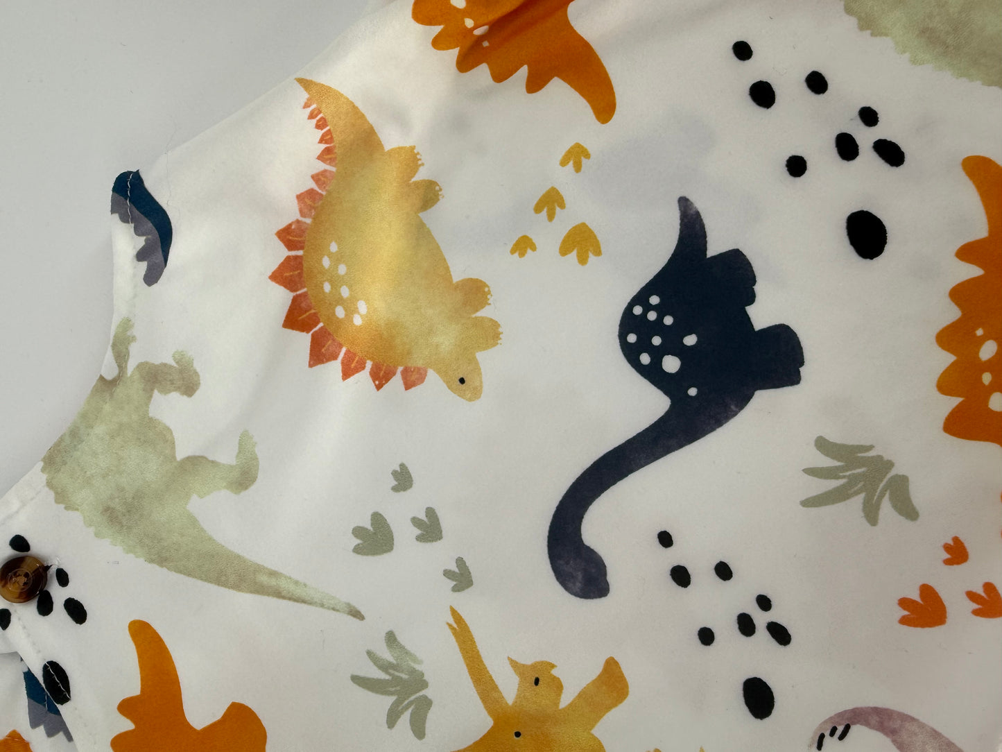 Dinosaur Print Boy Overall Romper