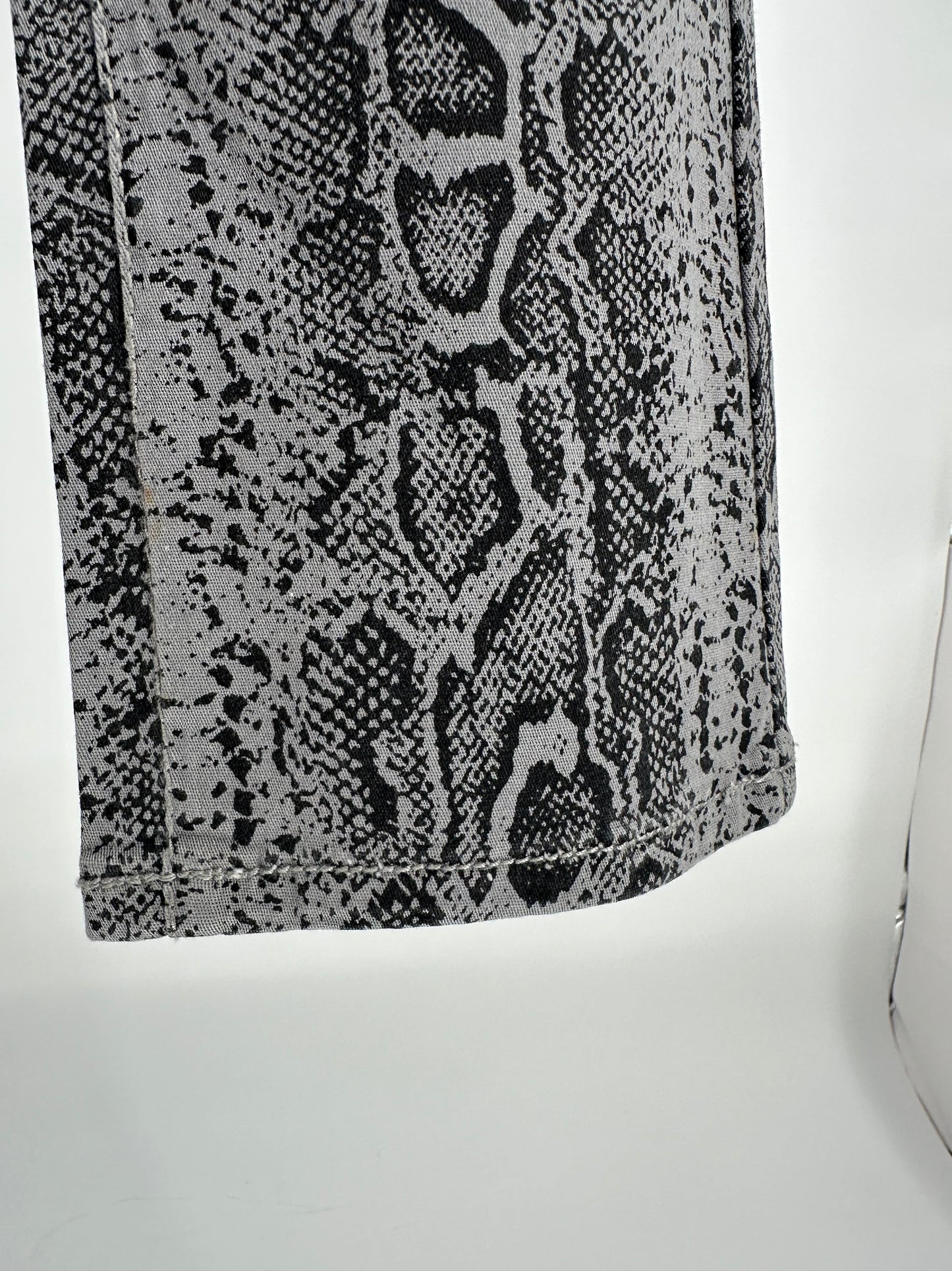 Gray Snake Print Pants