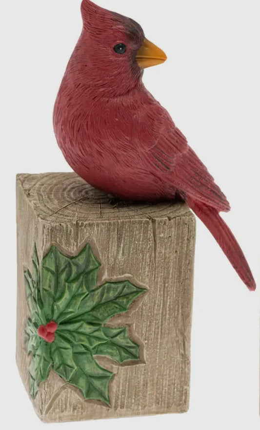 Cardinal on Wood Block 2 Designs