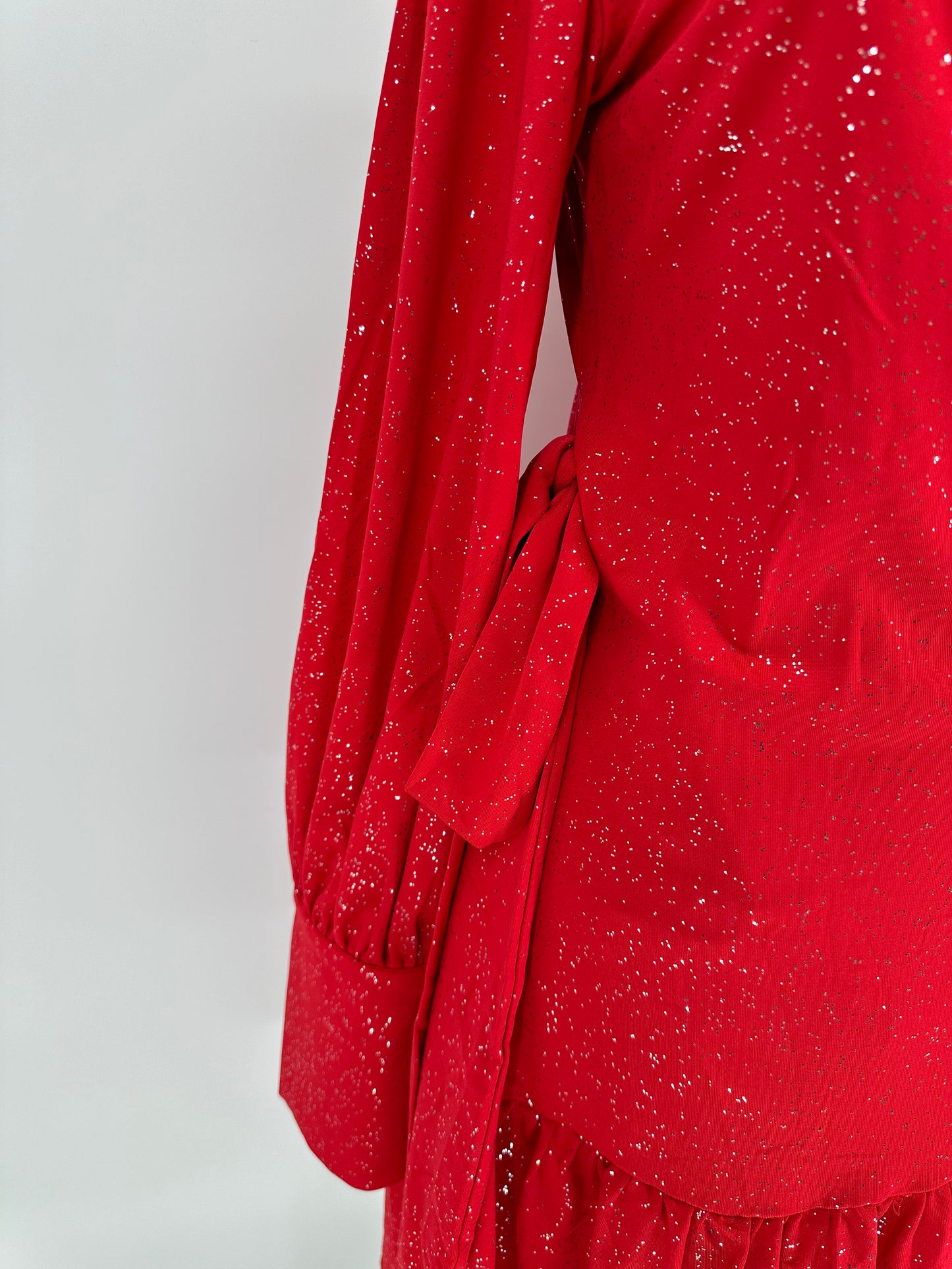 Red Glitter Holiday Dress