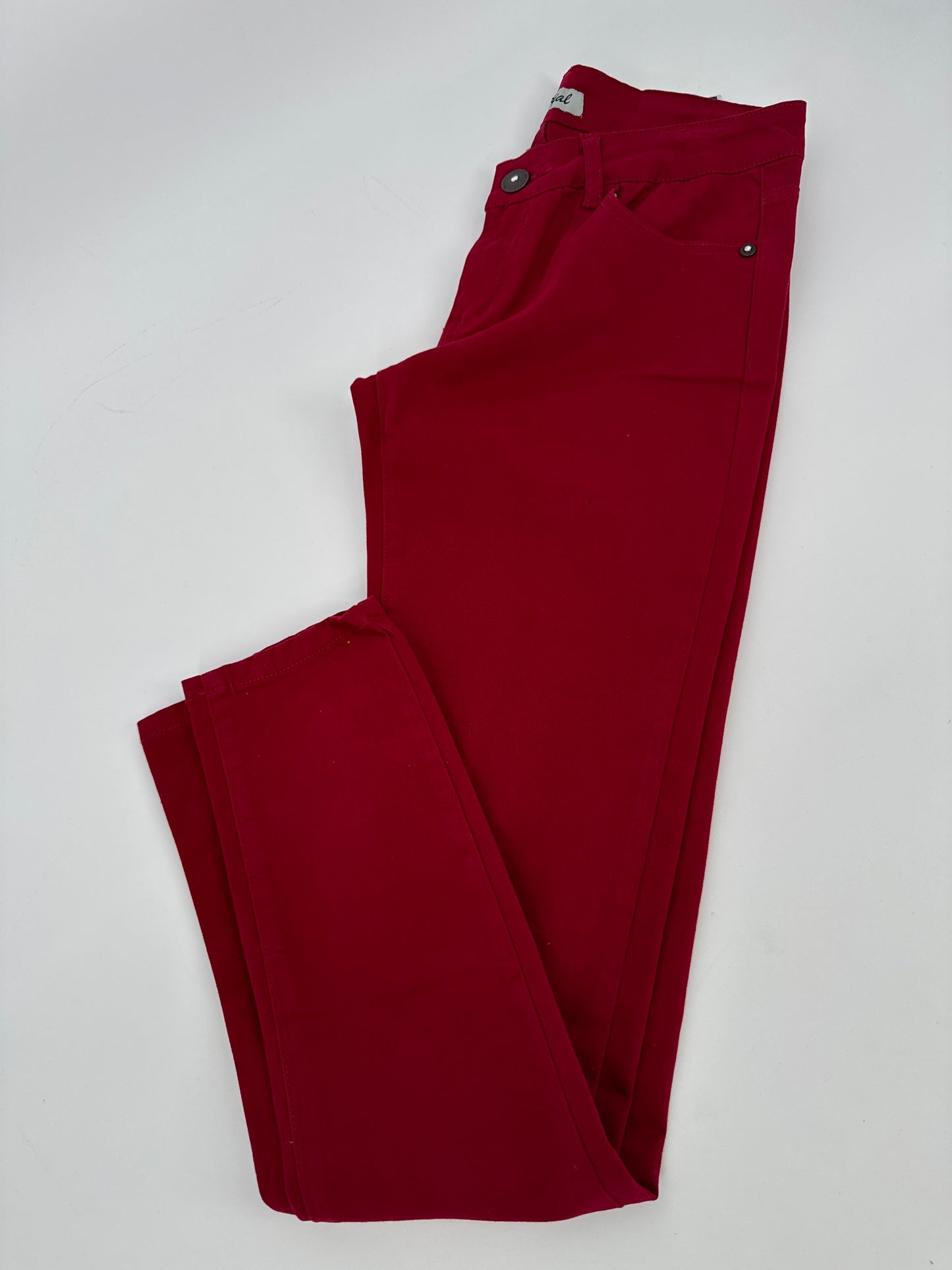 Burgundy Skinny Stretch Jeans