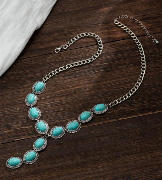 Faux Turquoise Necklace